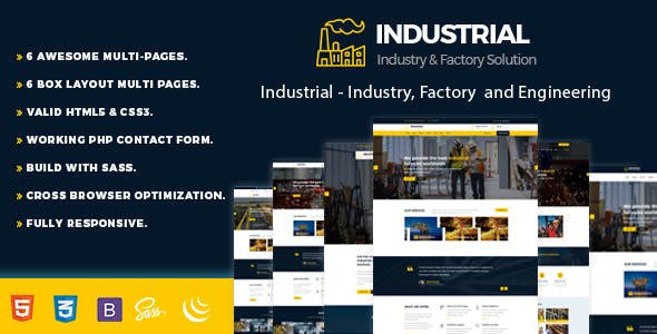 Industrial v1.0.0 - Industry, Factory and Engineering Template