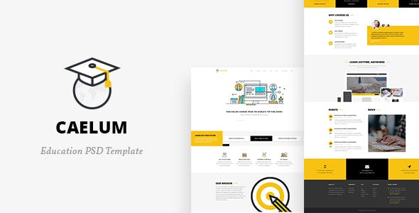 Caelum v1.0 - Education PSD Template