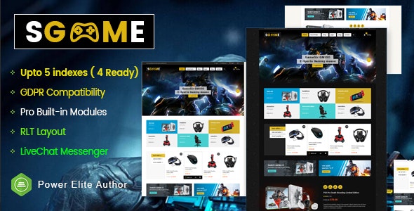 SGame v1.0.1 - Responsive Accessories Store OpenCart Theme (Include 3 mobile layouts)