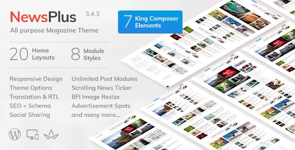 NewsPlus v3.7.0 - News and Magazine WordPress theme