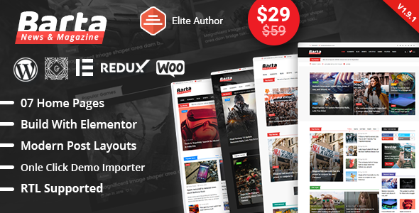 Barta v1.9.7 - News & Magazine WordPress Theme