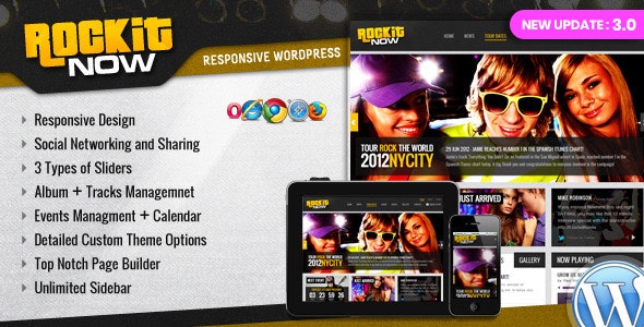 Rockit Now v3.0 - Music Band WordPress Theme