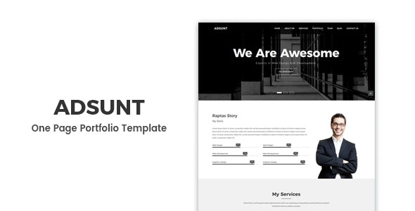 Adsunt - One Page Portfolio Template