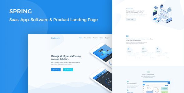 Spring v1.0 - Software and App Landing WordPress Theme