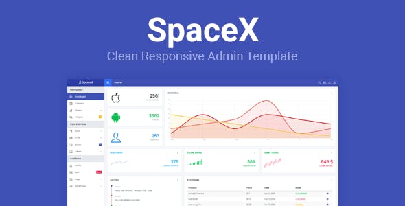 Download SpaceX v1.0 – Bootstrap Admin Template | Free Nulled Scripts