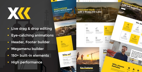 Samatex v1.7 - Industrial WordPress Theme + Woocommerce