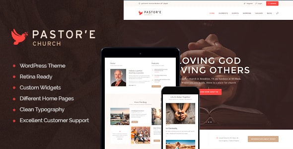 Pastor'e v1.4 - Church, Religion & Charity WordPress Theme