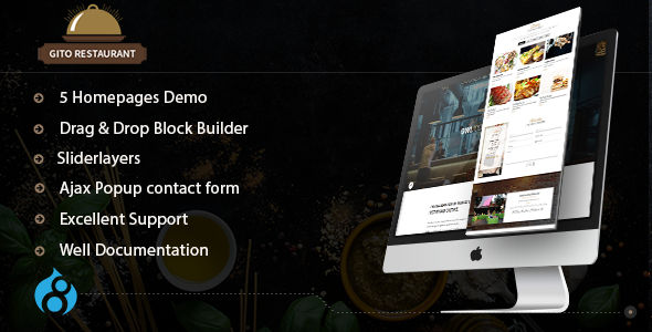 Download GITO – Cafe & Restaurant Drupal 8.5 Theme | Free Nulled Scripts