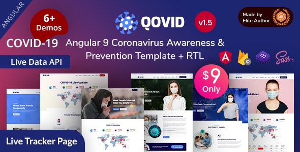 Qovid v1.5 - Angular 9 COVID-19 Medical Prevention