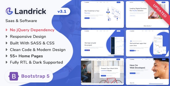 Landrick v4.2.0 - Saas & Software Bootstrap 5 Landing Page Template