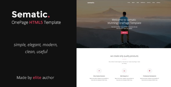 Sematic v1.0 - One Page HTML5 Template