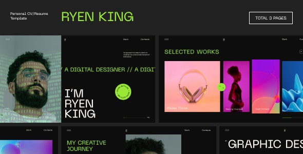 Ryen King v1.0 - Personal CV/Resume HTML Template