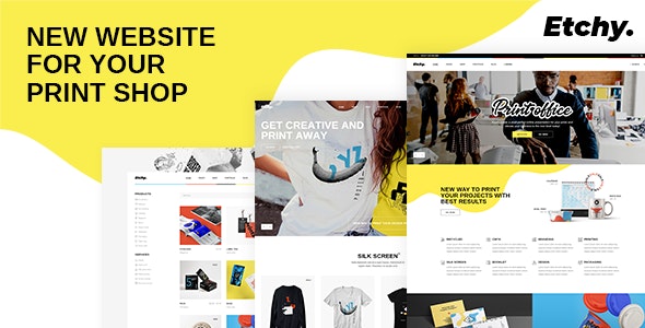 Etchy v1.0 - Print Shop WordPress Theme