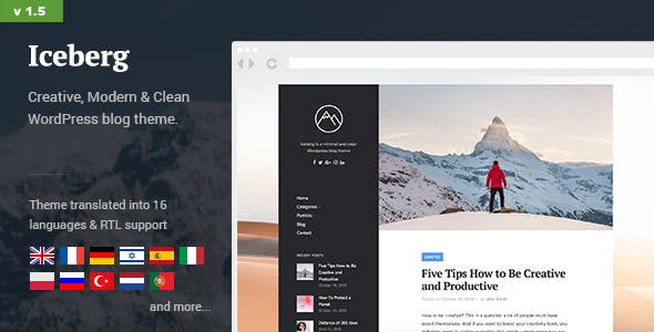 Iceberg v1.5 - Simple & Minimal Personal Content-focused