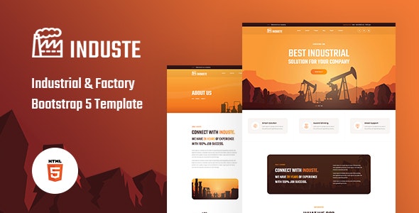 Induste v1.0 - Industrial & Factory Bootstrap 5 Template