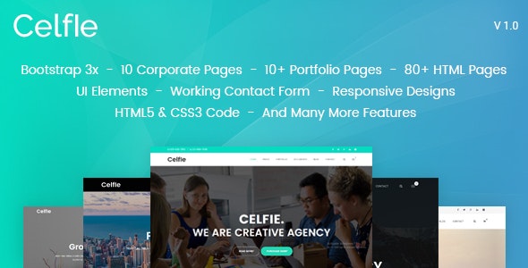 Celfie v1.0 - Bootstrap 3x Multi-Purpose HTML5 Template