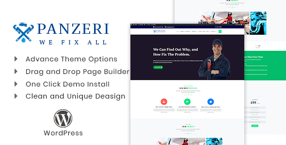 Panzeri v1.0 – Plumber, Repair Services Theme