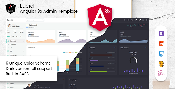 Lucid v2.6.5 - Angular 8 Admin Template