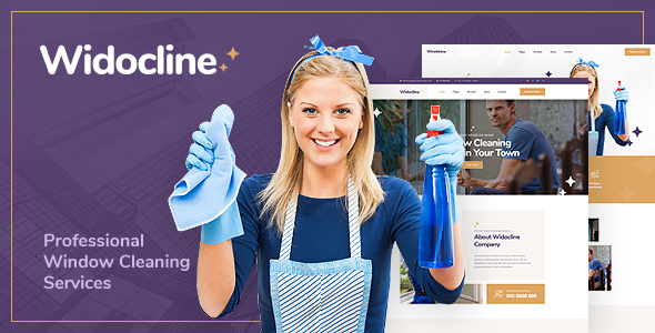 Widocline - Professional Window Cleaning Services PSD Template