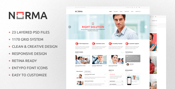 NORMA v1.1 - Clean & Responsive HTML Theme