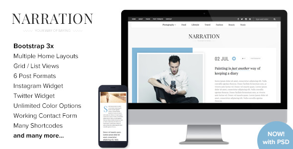Narration v1.4 - A Responsive WordPress Blog Theme