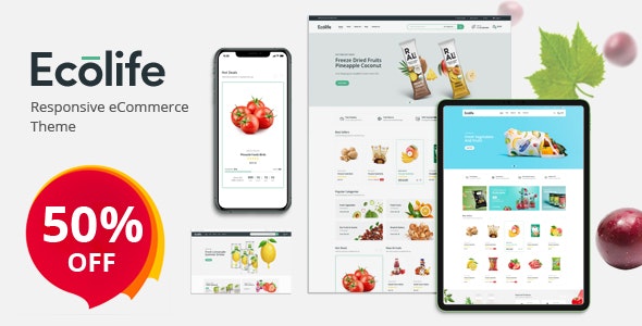 Ecolife v1.0 - Organic, Food, Cosmetic & Multipurpose Opencart Theme