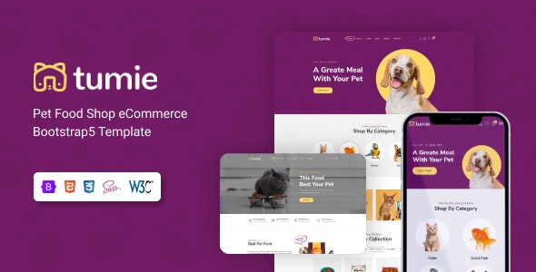 Tuime v1.0 - Animal Food Website Template