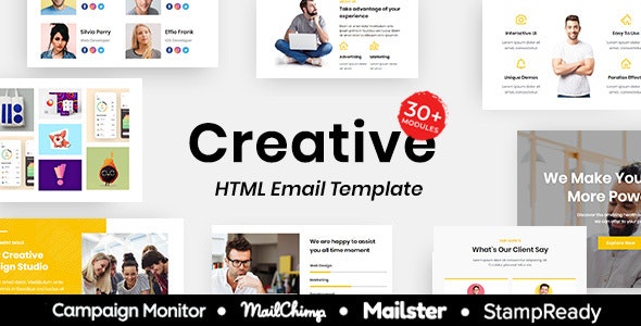Creative v1.0 - Multipurpose Responsive Email Template 30+ Modules Mailchimp