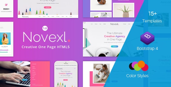 Novexl v1.0 - Creative One Page HTML