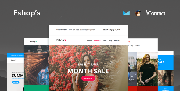 Eshop’s Mail v1.0 - 8 Unique Responsive Email set + Online Access