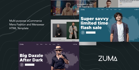 Zuma v1.0 - eCommerce Men Fashion HTML Template