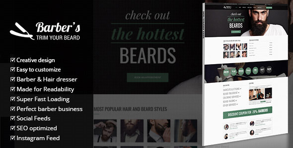 Barber v1.7 - WordPress Theme for Barbers & Hair Salons