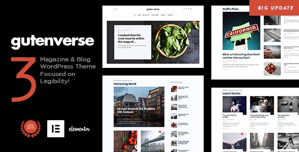 GutenVerse v1.4 - Magazine and Blog Theme