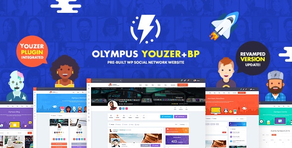 Olympus v2.9.1 - Powerful BuddyPress Theme for Social Networking