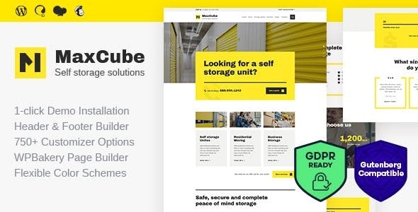 MaxCube v1.1.2 - Moving & Self Storage Relocation Business WordPress Theme