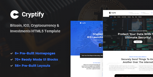 Download Cryptify – Responsive Bitcoin, Cryptocurrency and Investments HTML Template | Free Nulled Scripts