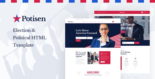 Potisen v1.0 - Election & Political HTML Template