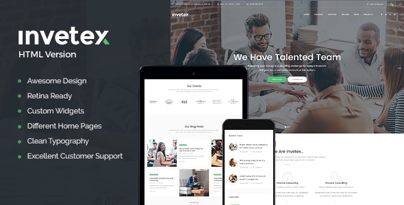 Invetex v1.0 - Business Consulting & Investments Site Template