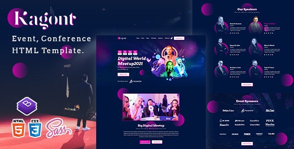 Kagont v1.0 - Event, Conference And Meetup HTML Template