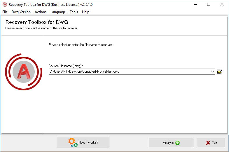 Download Recovery Toolbox for DWG 2.7.17.0 Multilingual Portable