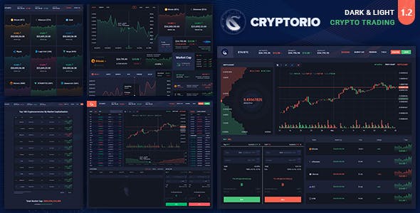 Cryptorio v1.0 - Cryptocurrency Trading Dashboard HTML Template