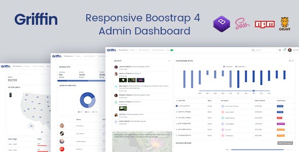 Griffin v1.0 - Developer-friendly Bootstrap 4 Admin Dashboard & UI KIt