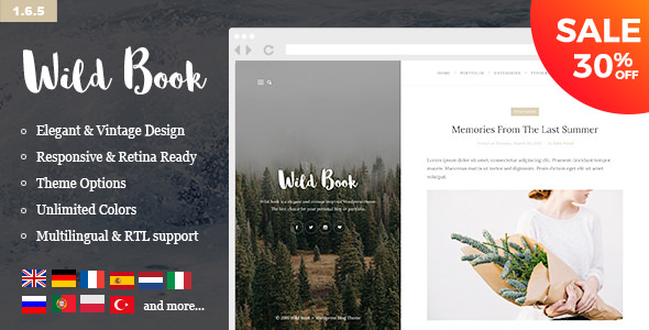 Wild Book v1.6.5 - Vintage, Elegant & Summer