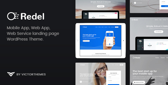 Redel v1.5 - Responsive App Landing WordPress Theme