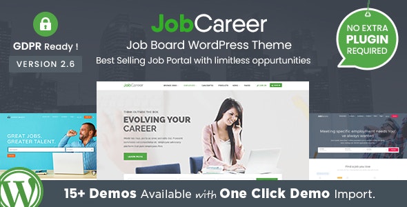 JobCareer v2.6 - Job Board Responsive WordPress Theme