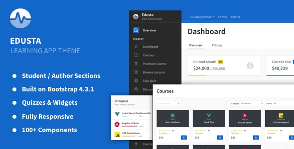 Edusta v1.1.0 - Learning App & Education Admin Theme