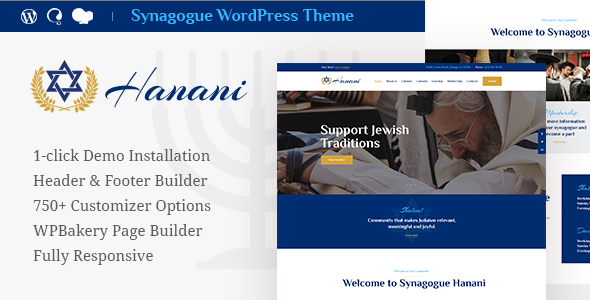 Hanani v1.0 - Jewish Community & Synagogue Theme