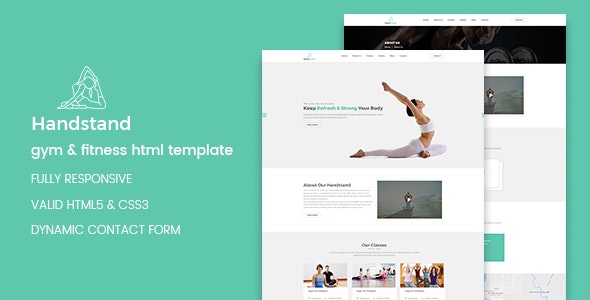 Handstand - Gym & Fitness HTML Template