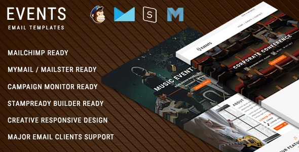 EVENTS v1.0 - Multipurpose Responsive Email Templates With Online StampReady Builder Acces