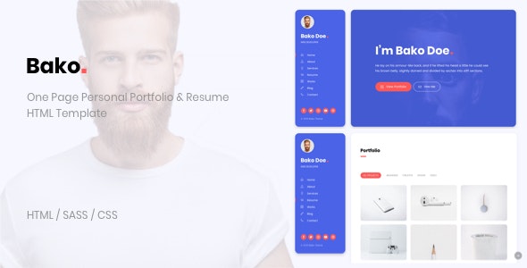 Bako v1.0 - Personal Portfolio & Resume HTML Template